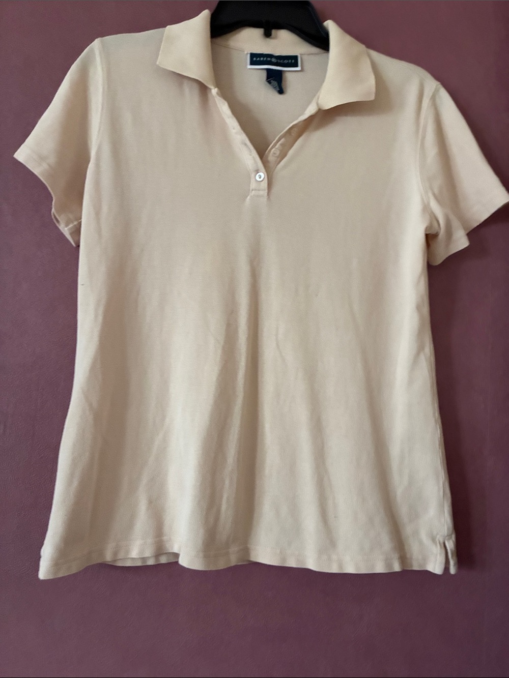 Karen Scott  Women's Beige Short-Sleeve Polo